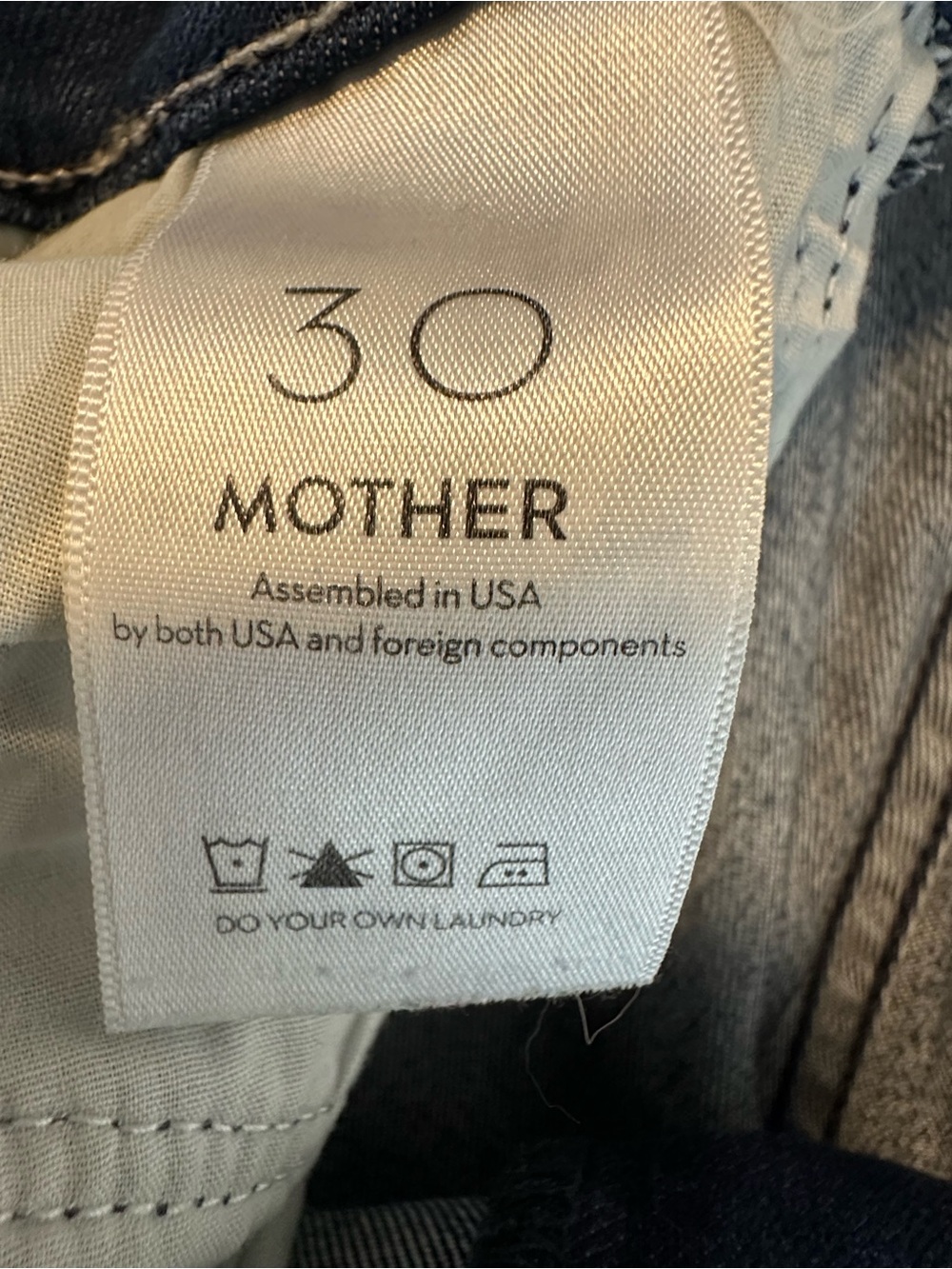 Mother The Insider Crop Step Fray Jeans Tongue And Chic Blue Size 30 - Picture 5 of 9